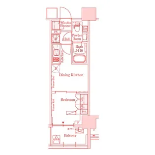 パークアクシス横濱高島町【2階】の間取り