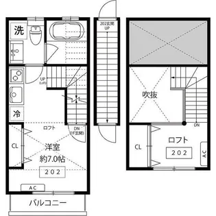 クークルブ久我山【2階】の間取り