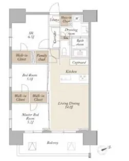 ライトテラス新宿御苑【17階】の間取り
