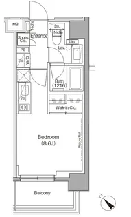 ザ・パークハビオ月島フロント【3階】の間取り
