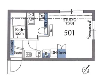 アヴァンタージュ恵比寿【3階】の間取り