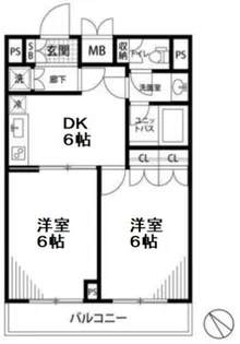 ルーブル上池台弐番館【4階】の間取り