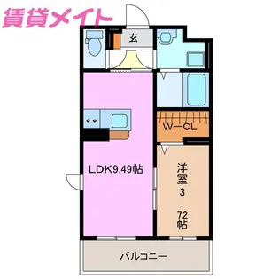 LUANA【3階】の間取り