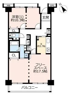 URプロムナード本牧【3階】の間取り