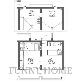 BPRレジデンス祐天寺【3階】の間取り