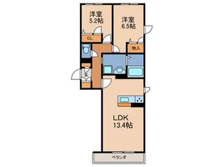 ウインドヒル【2階】の間取り