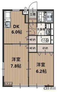 コンフォート的場【1階】の間取り