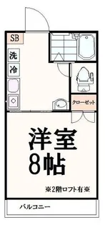 カメリエB【2階】の間取り