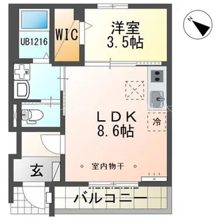 リオグランデ【1階】の間取り