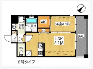 Brand New Day 高宮【10階】の間取り