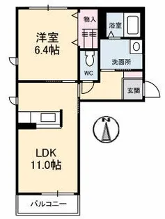 シャーメゾンフェアリー III棟【1階】の間取り