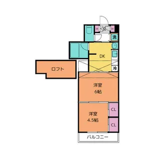 クレスト連坊【7階】の間取り