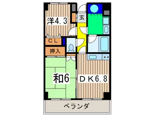 イーストパレス二俣川【1階】の間取り
