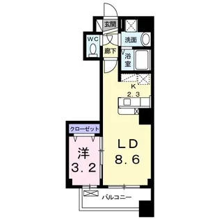 ボヌール高砂【3階】の間取り