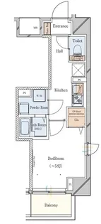 ガリシア駒込EAST【8階】の間取り