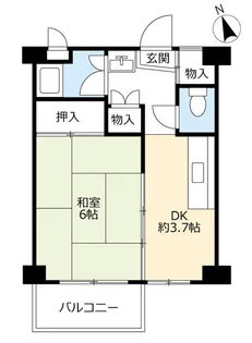 UR総持寺【3階】の間取り