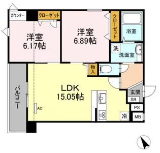 アリエッタ代々木上原【2階】の間取り