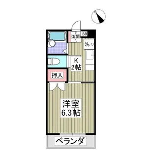 シャトレストンリバー2-2【1階】の間取り