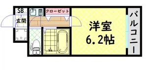 プレサンス難波WEST【9階】の間取り