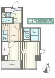 ベルジェ東陽町【1階】の間取り