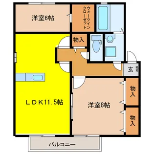 ナホトカ静里【2階】の間取り