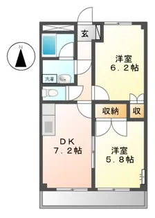ラフィネ上恵土【1階】の間取り