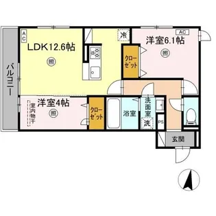 PREMILIFE石垣西【2階】の間取り