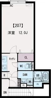 イクシオ江北【2階】の間取り