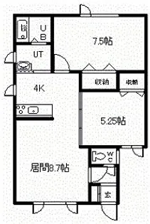 ノースビレッジ【2階】の間取り
