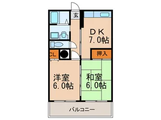 オヌキ新博多ビル【8階】の間取り