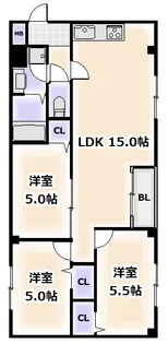 HIT KITATANABE SIX【3階】の間取り