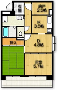 サーン・レイ【4階】の間取り