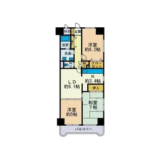 メゾン・デ・ヴィレ【1階】の間取り