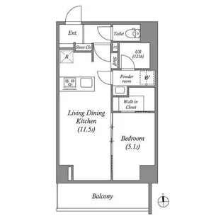 JP noie 上町台龍造寺【4階】の間取り