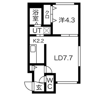 プライムコート発寒南【4階】の間取り