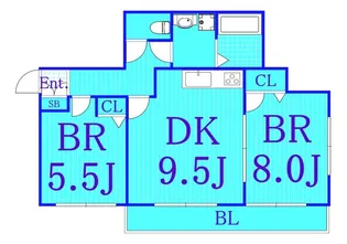 プリンス蒔田2【2階】の間取り