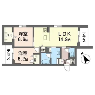 グラストン【1階】の間取り