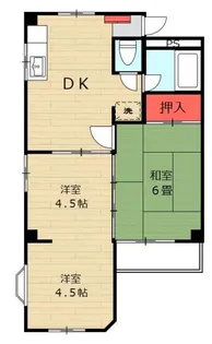 コーポ杉山【1階】の間取り