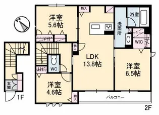 ソレアード【2階】の間取り
