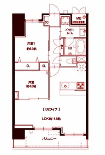 GRAND FARO 元住吉【6階】の間取り