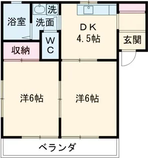 パティオB棟【1階】の間取り