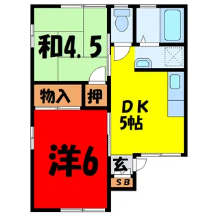 シティハイムハヤシ(行田市清水町)【2階】の間取り