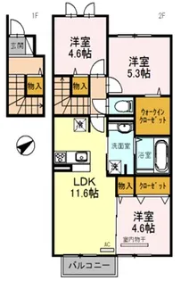 セジュール山陽II【1階】の間取り