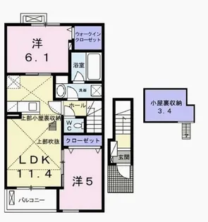 エンラコリーナ【2階】の間取り