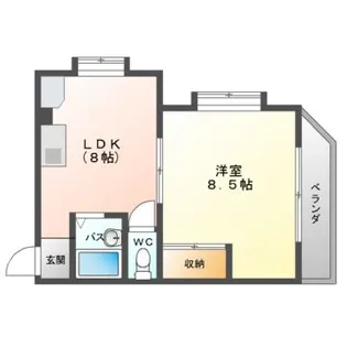 コムズスクエア守口A棟B棟【2階】の間取り