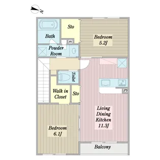 Mother Terrace【2階】の間取り