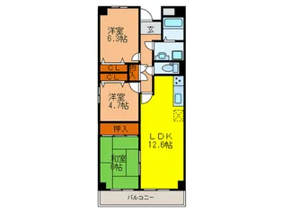 シュテルン山下【2階】の間取り