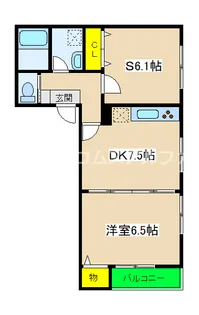 グランビュー西谷【1階】の間取り