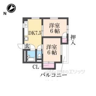 グリーンハイツ伊丹【2階】の間取り