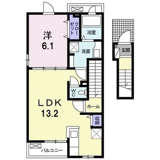 クルール 大村 B【2階】の間取り